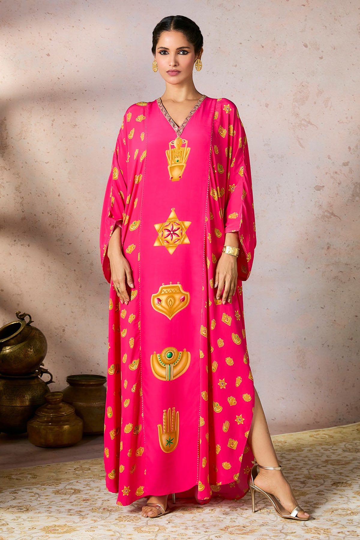 Pink Trinkets Kaftan