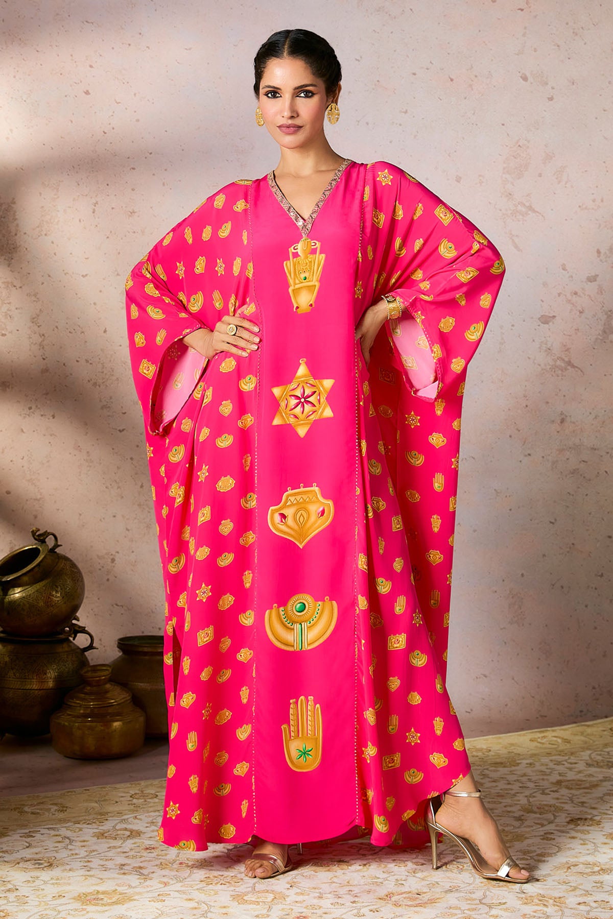 Pink Trinkets Kaftan