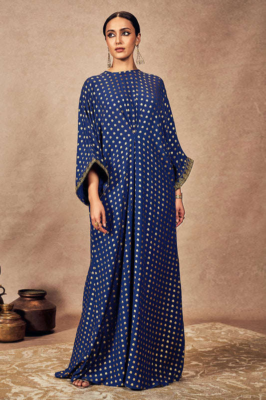 Blue Palmscape Kaftan