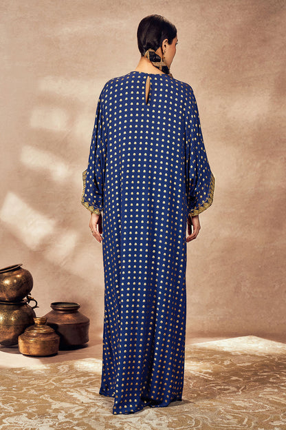 Blue Palmscape Kaftan