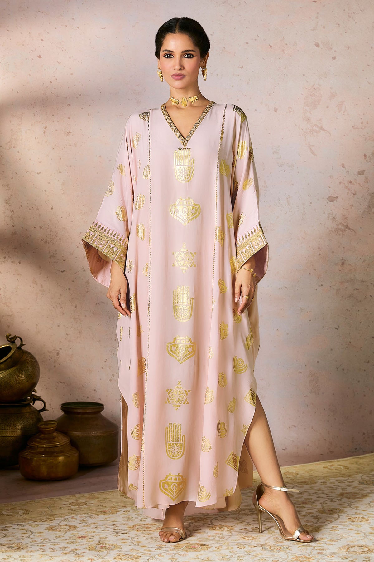 Baby Pink Trinkets Kaftan