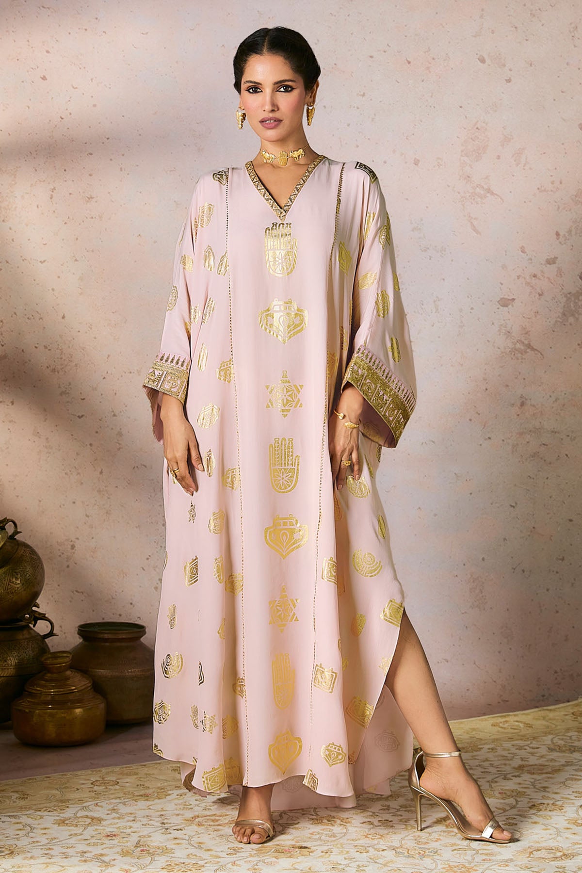 Baby Pink Trinkets Kaftan