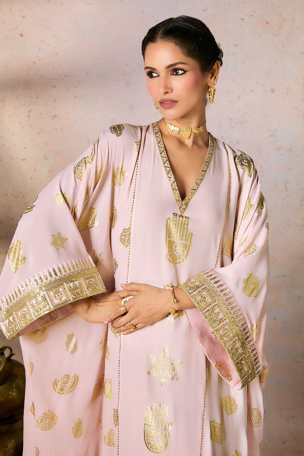 Baby Pink Trinkets Kaftan