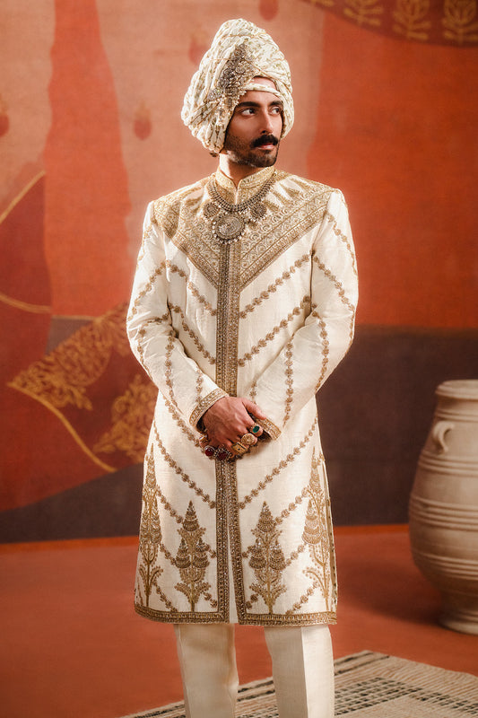 THE MALAI BURFI SHERWANI SET