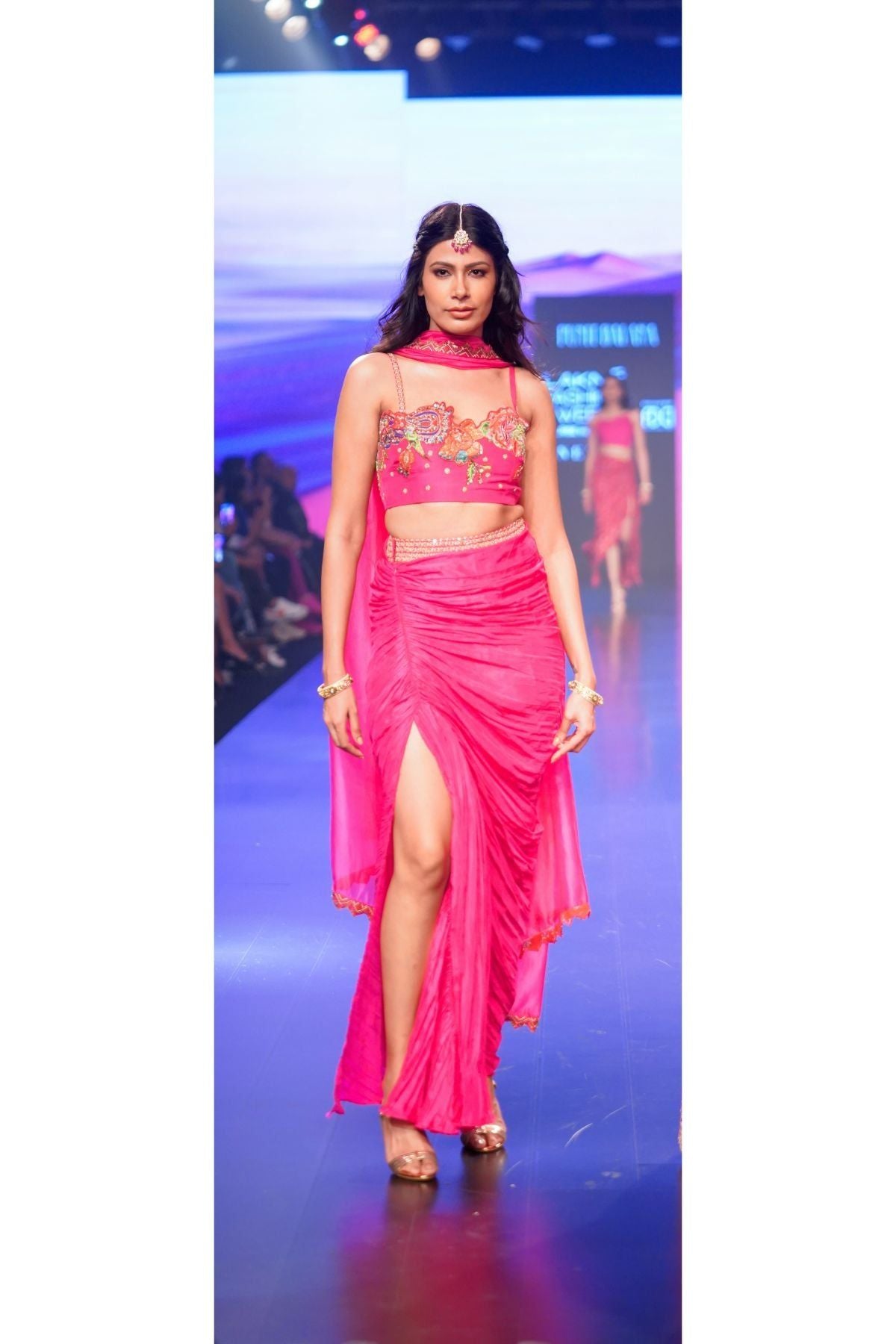 Gulaabi Gulaal Draped Skirt Set