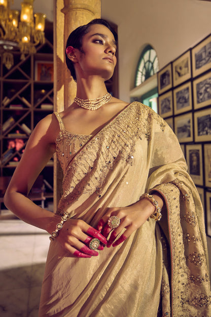 Classic Gold Tissue Saree