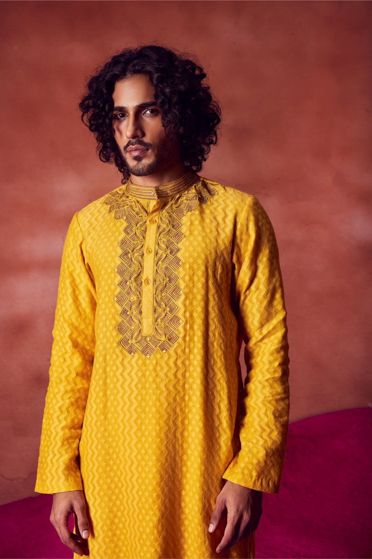 Yellow Kurta With Churidar