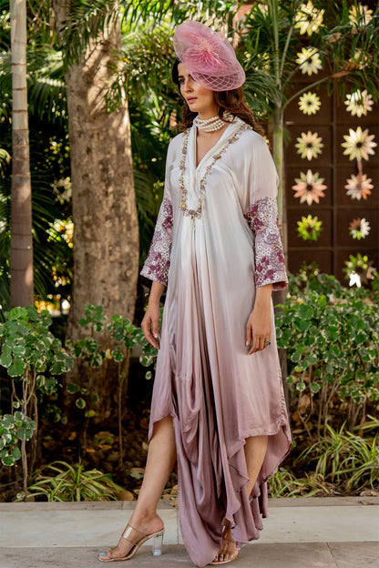 cowl-style maxi dress