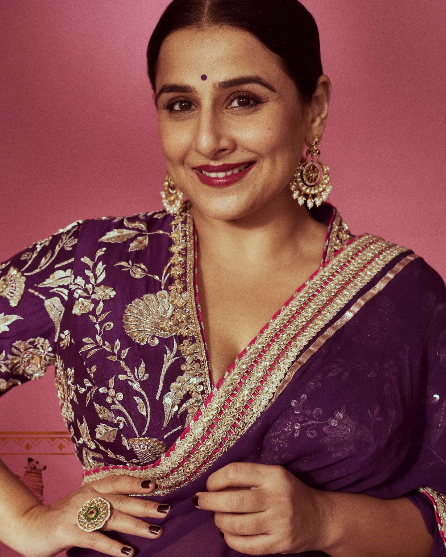 Vidya Balan in Golconda Myra saree set